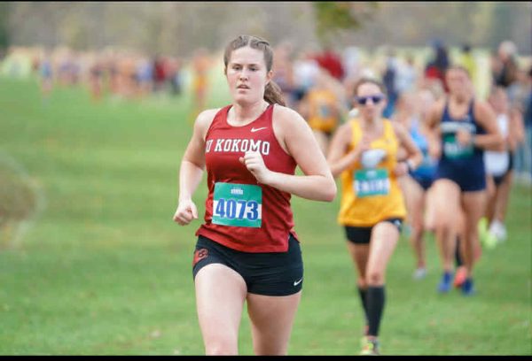 Leslie Sprankles finishing at conference in 2024.